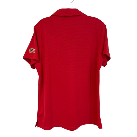 Pebble Beach Performance Polo Golf Shirt Women's XL Red USA Eagle Activewear - Picture 9 of 15